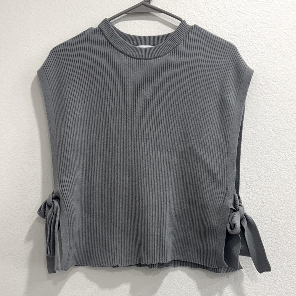 Zara Charcoal Knit Sleeveless Top